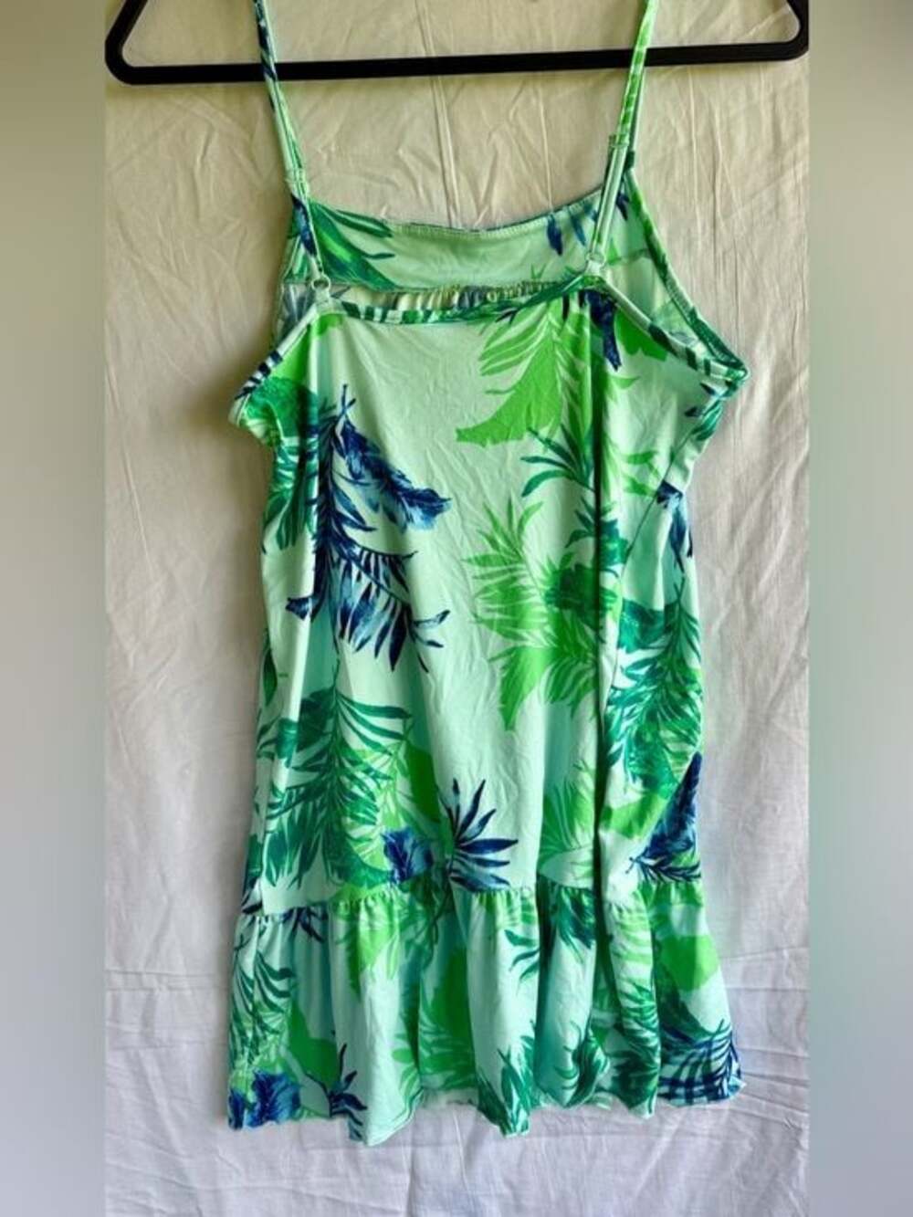 Joules Green and Blue Tropical Print Cami Dress - Picture 2 of 4